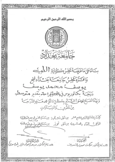Bachelor of Medicine and Surgery — University of Baghdad