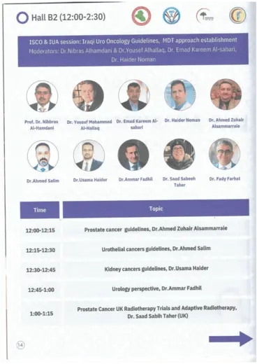 ISCO & IUA Session: Iraqi Uro-Oncology Guidelines — MDT Approach