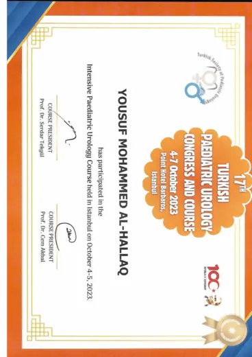 17th Turkish Paediatric Urology Congress and Course